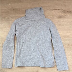 Chic Light Gray Turtleneck Sweater